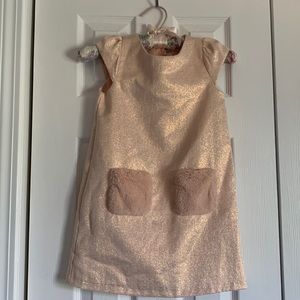 Gymboree dress, size 6, blush and gold